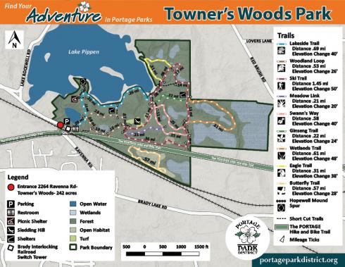Towner's Woods Map