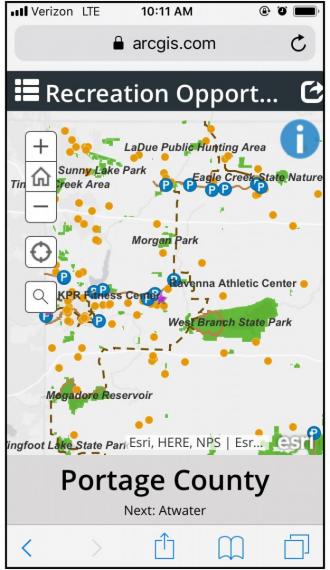 Recreation Opportunities in Portage County Interactive Map