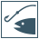 Minimalist Graphic of Fish looking at Fish Hook