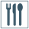Minimalist Graphic of Fork, Knife, and Spoon