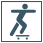 Minimalist Graphic of Person riding a skateboard