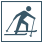 Minimalist Graphic of person skiing