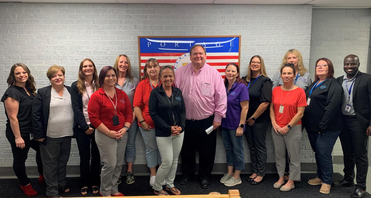 Ohio Department of Job and Family Services Director Matt Damschroder visited our Portage County JFS offices in August 2023. 