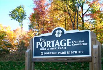 The Portage Hike and Bike Trail Sign