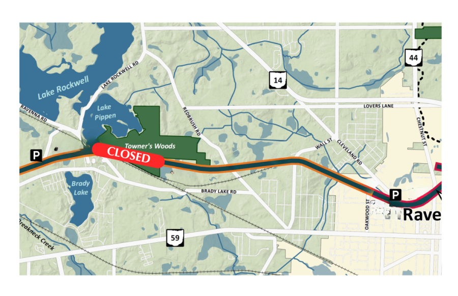 hike and bike trail closure map