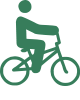 Graphic of Person riding a Bicycle