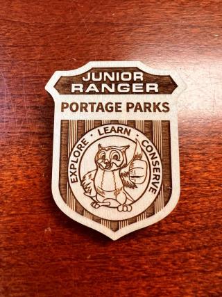 Wooden Junior Ranger badge 
