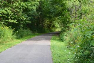 Portage Hike and Bike Trail on a sunny summer day 