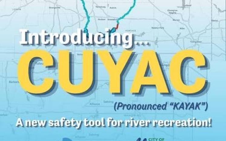 Graphic that reads "Introducing CUYAC a new safety tool for river recreation!"